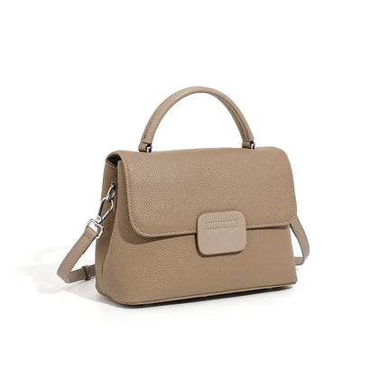 Bolso de hombro de cuero — Gris