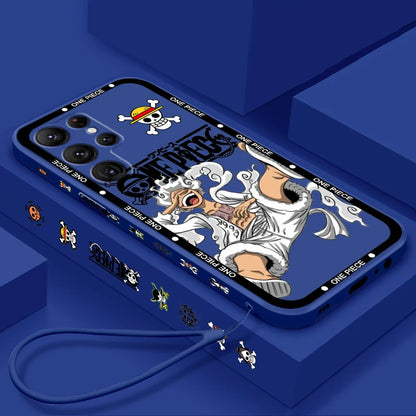 Cover con Cordino Liquido a Forma di Tartaruga per Samsung Galaxy