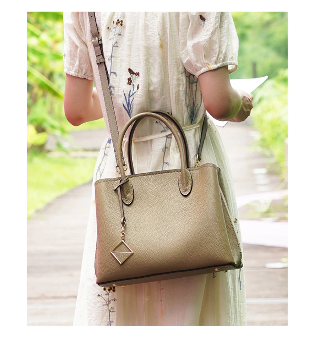 Bolso Shopper de Piel Verdadera