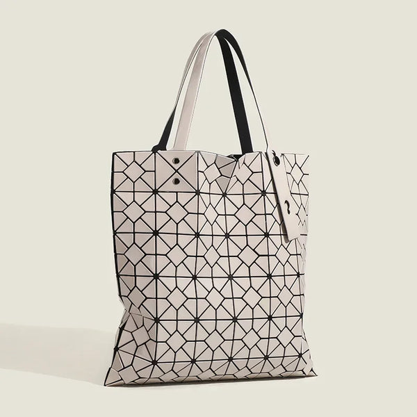 Maxi Bolso Shopper Geométrico de Rombos — ángulo 3