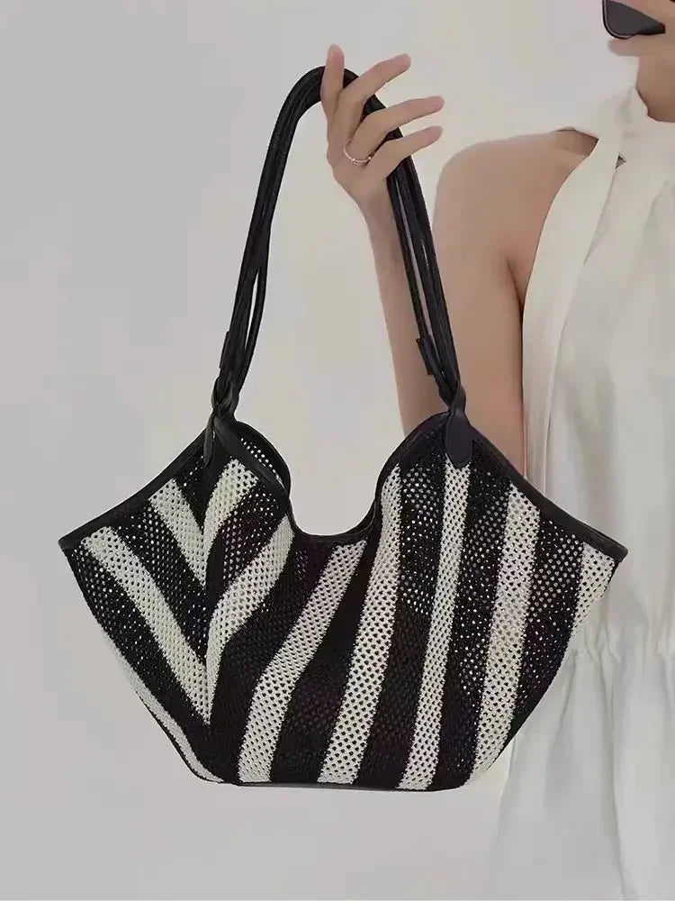Bolso de Paja Trenzada Estilo Dumpling