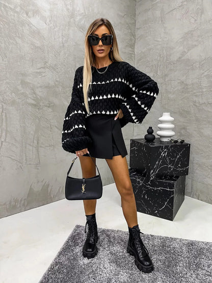 Maglione Stile Streetwear Oversize