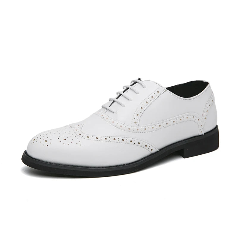 Scarpe Oxford Brogue da Uomo in Pelle