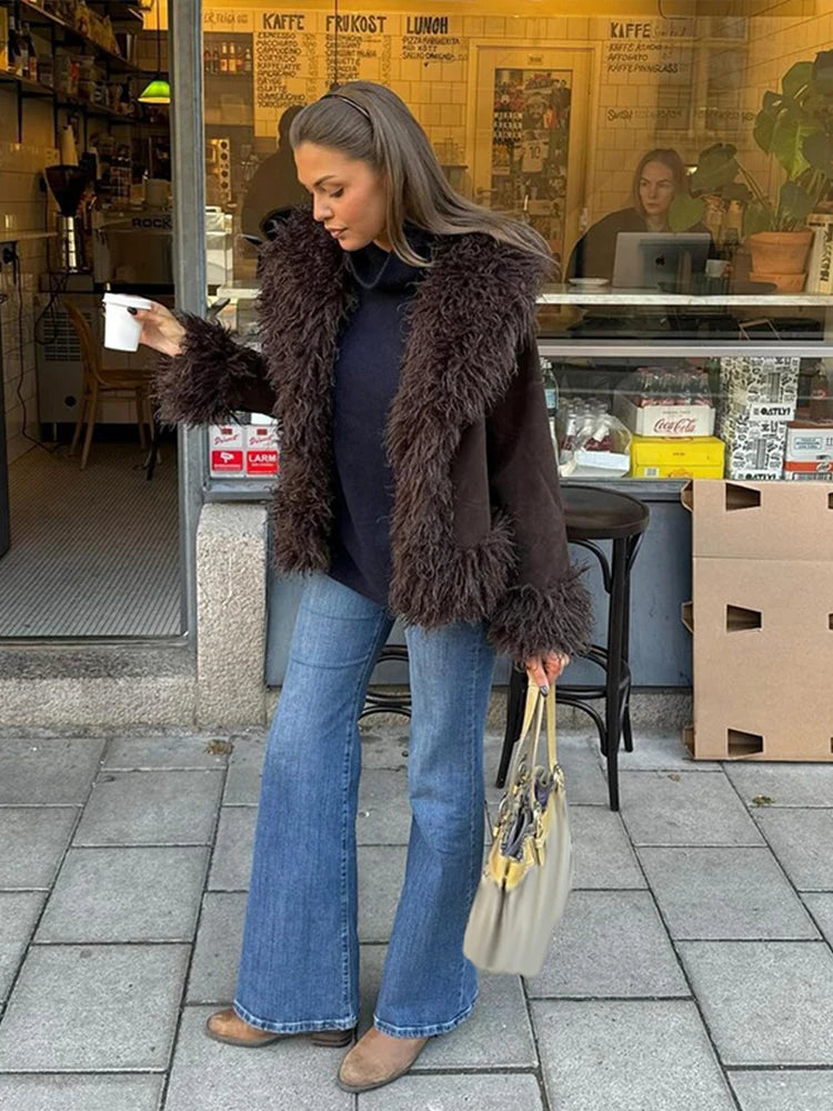 Giacca Donna in Eco-Pelliccia Vintage