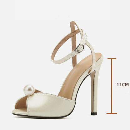 Sandalo Seta Donna con Perla 11 cm