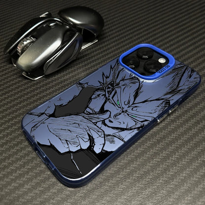 Cover Colorata e Argento per iPhone – Design Saiyan di Dragon Ball