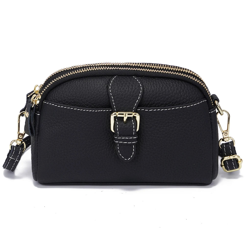 Cartera de cuero genuino