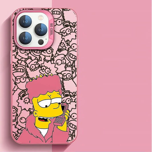 Custodia con Design Cartoon dei Simpson Iphone 14