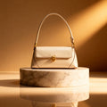Bolso de hombro de cuero estilo francés