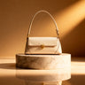 Bolso de hombro de cuero estilo francés