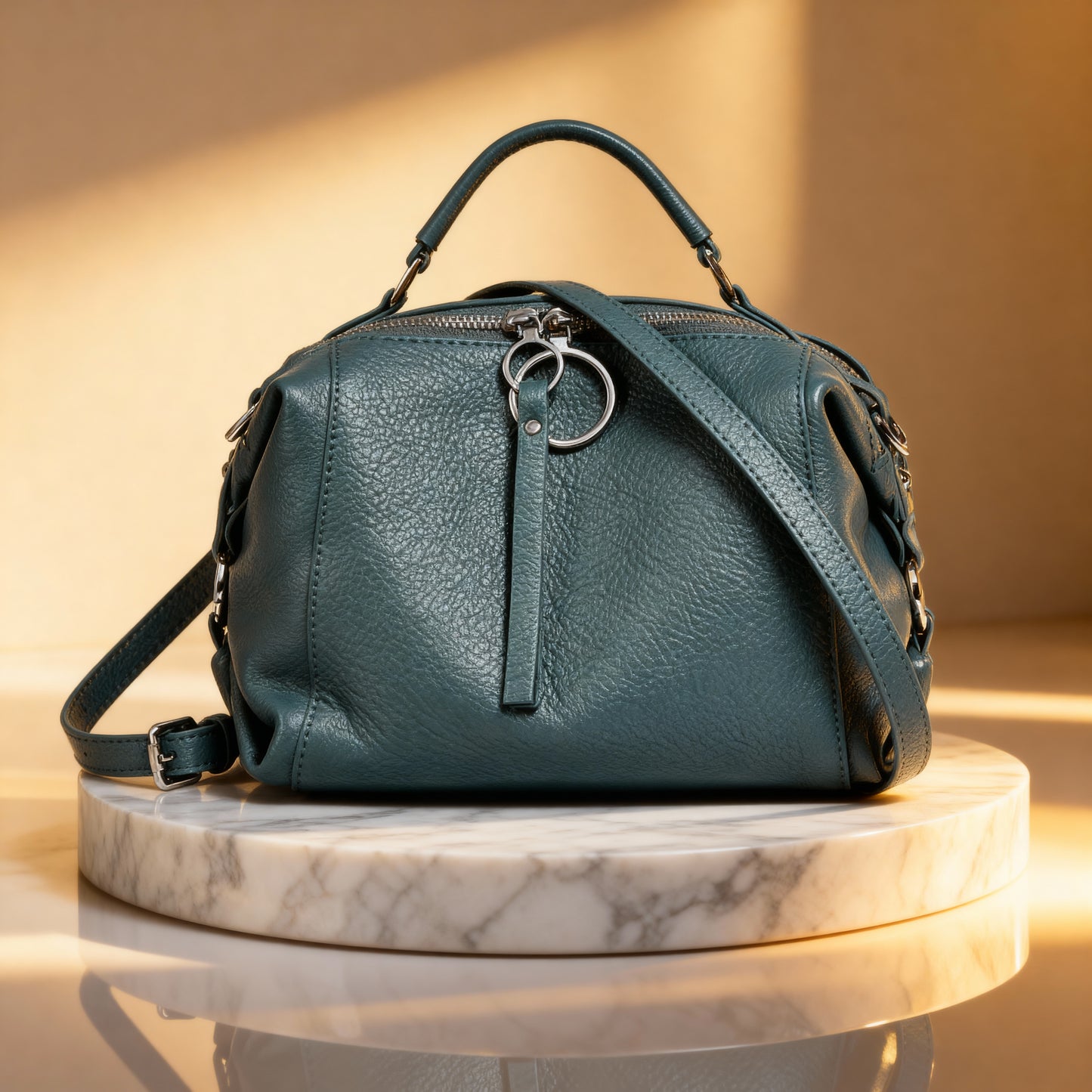 Borsa Boston in Vera Pelle