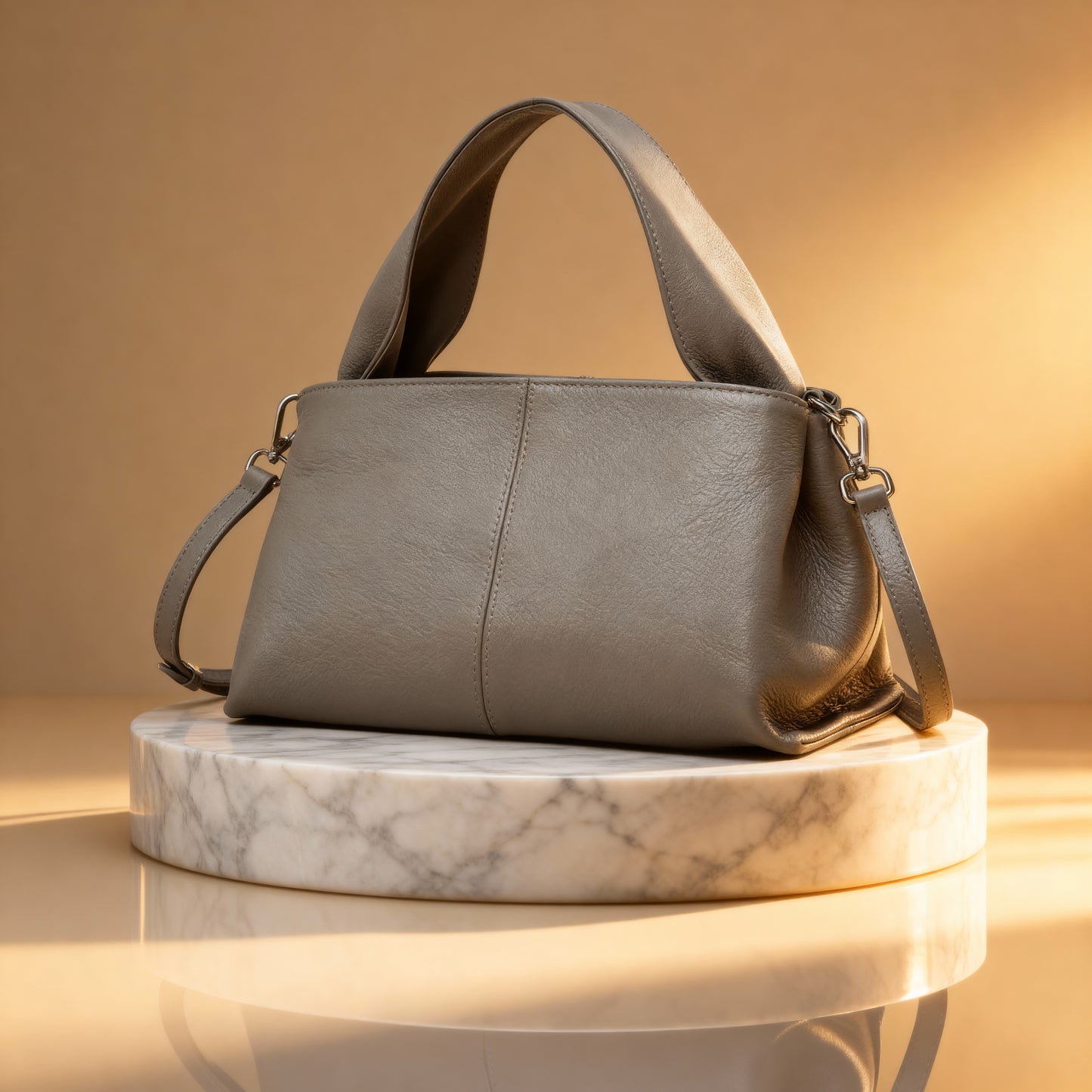 Borsa Dumpling in Vera Pelle