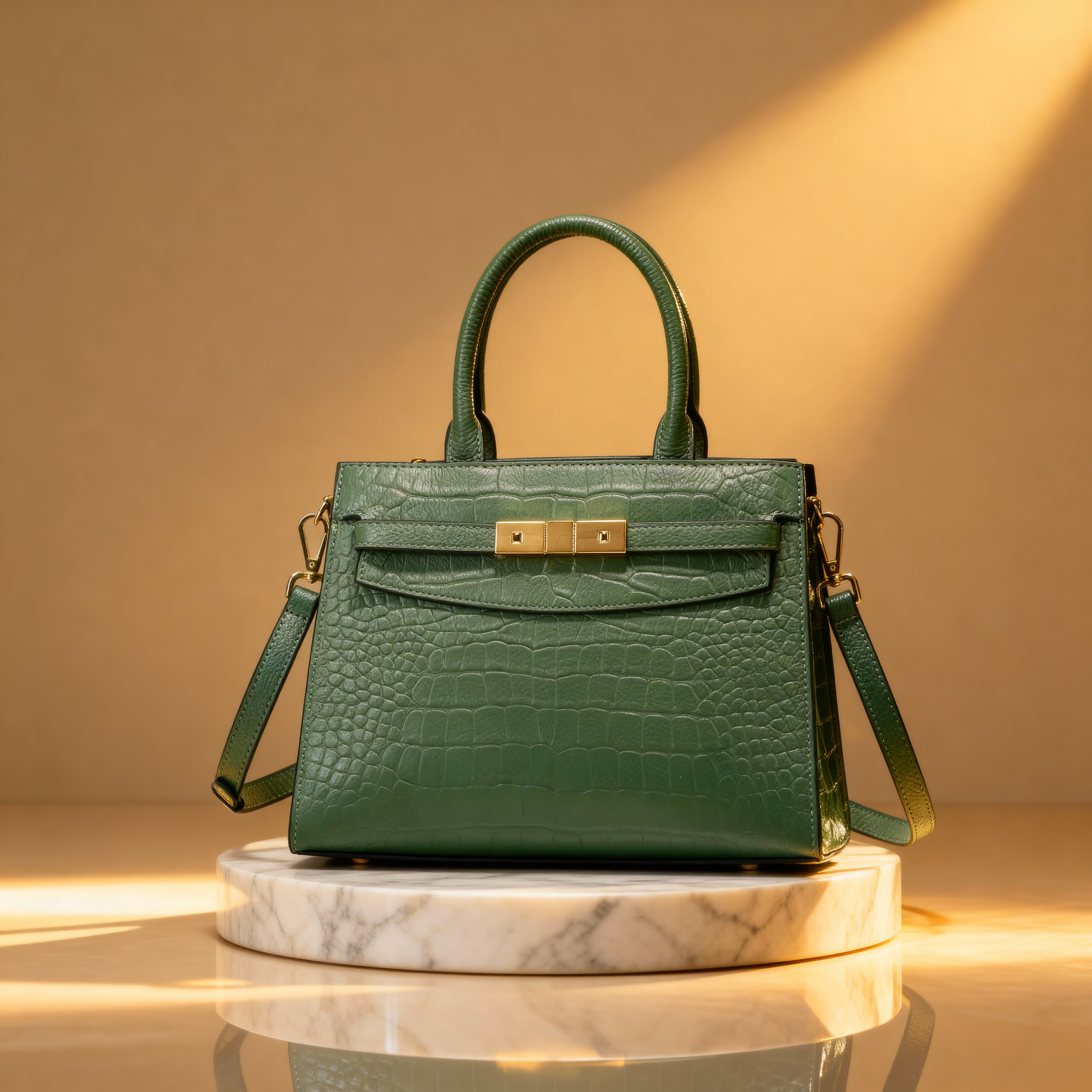 Bolso de Cuero Genuino con Textura Elegante