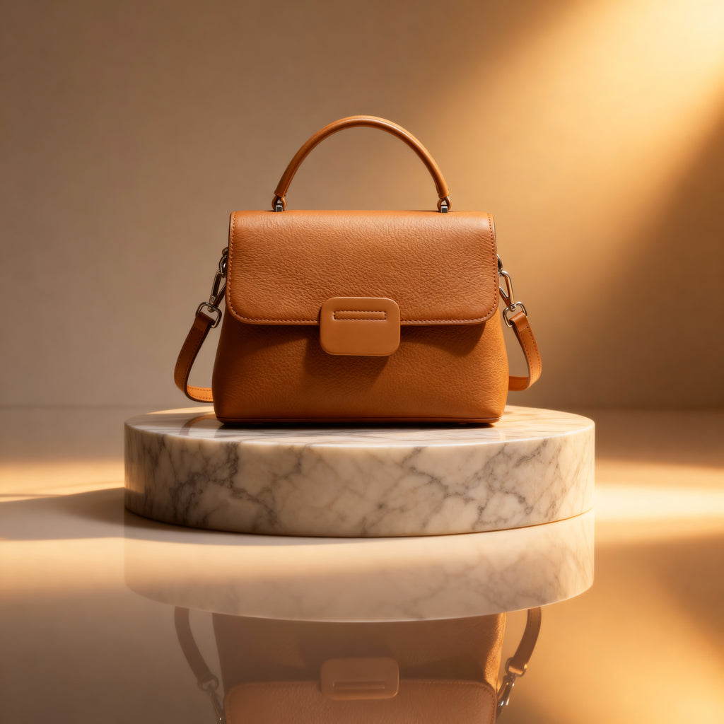 Bolso de hombro de cuero
