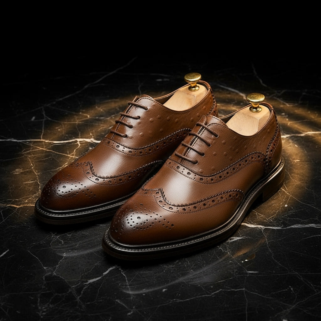Oxford Brogue Uomo in Pelle