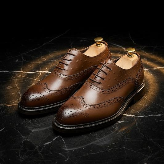 Oxford Brogue Uomo in Pelle