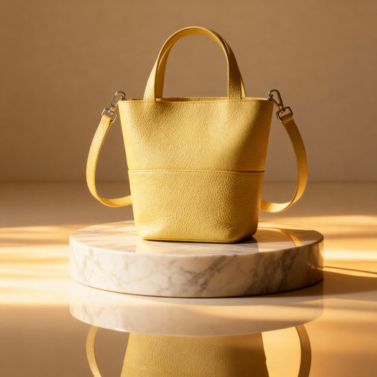 Borsa a Secchiello in Vera Pelle