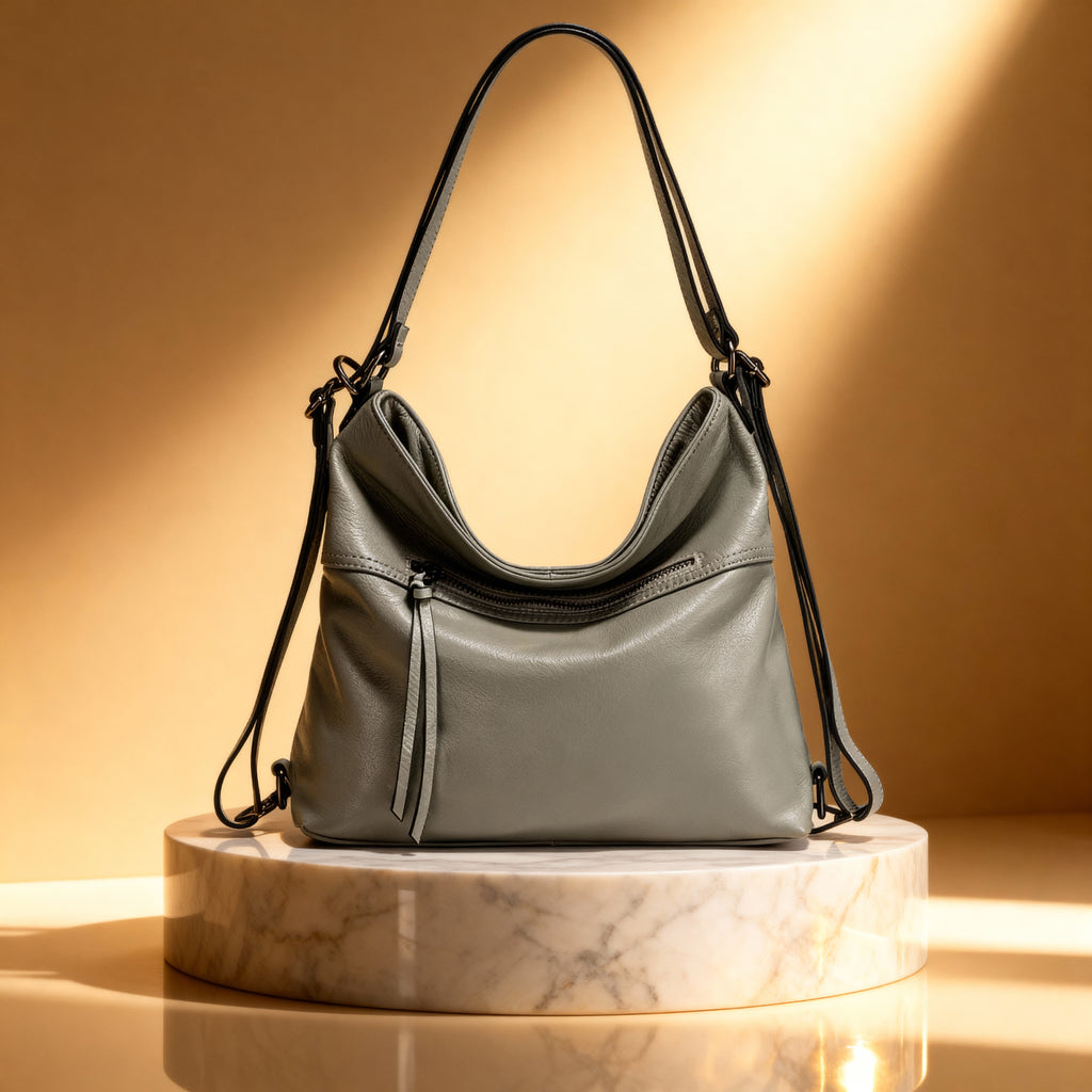 Bolso Convertible en Piel Verdadera