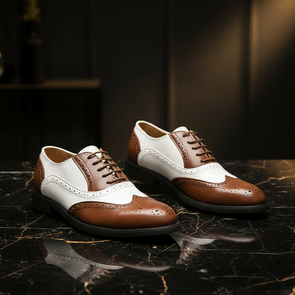 Scarpe Oxford Brogue da Uomo in Pelle