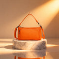 Bolso de hombro minimalista de cuero genuino