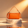 Bolso de hombro minimalista de cuero genuino