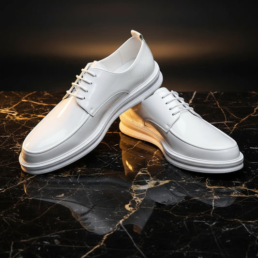 Scarpa Oxford Bianca in PU Verniciato